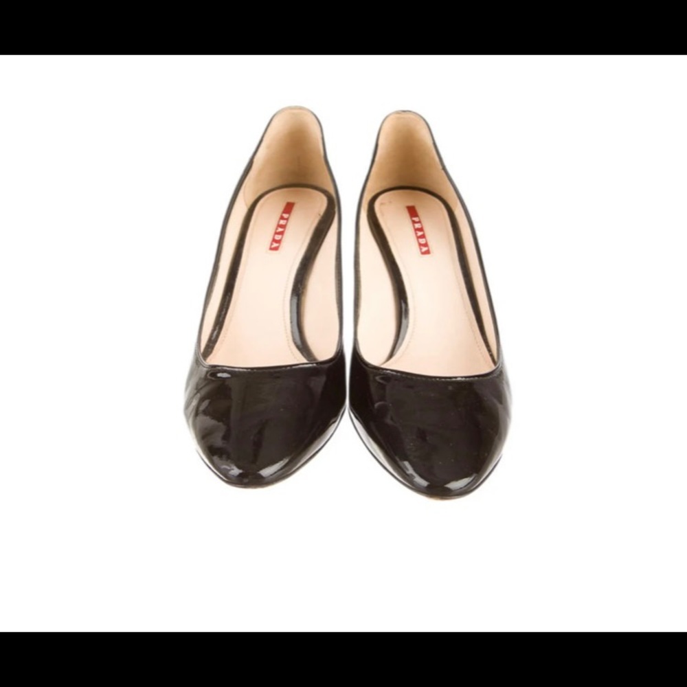 Prada Sport Black Patent Pumps